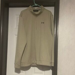 Under Armour Beige Quarter-Zip Cold Gear loose Pullover